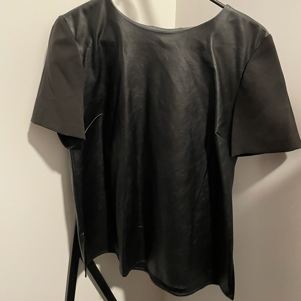 Black leather top